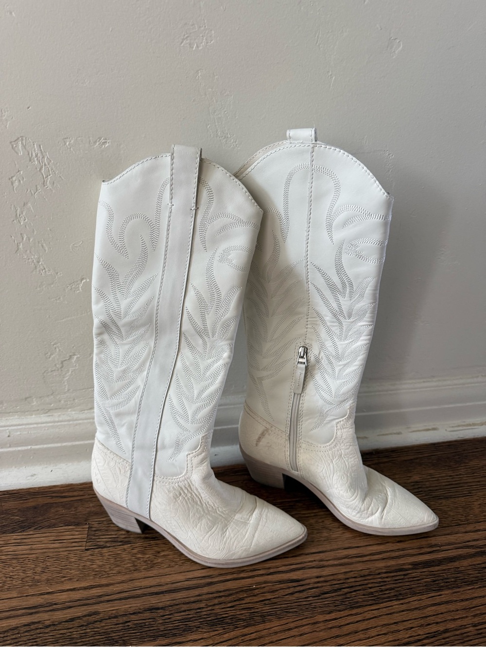 Dolce Vita White Cowboy Boots (worn three times)